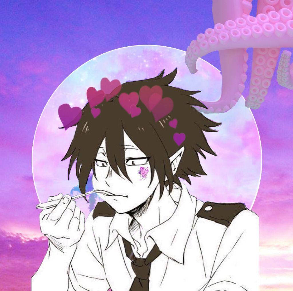 Tamaki Amajiki Purple Sky Background Wallpaper