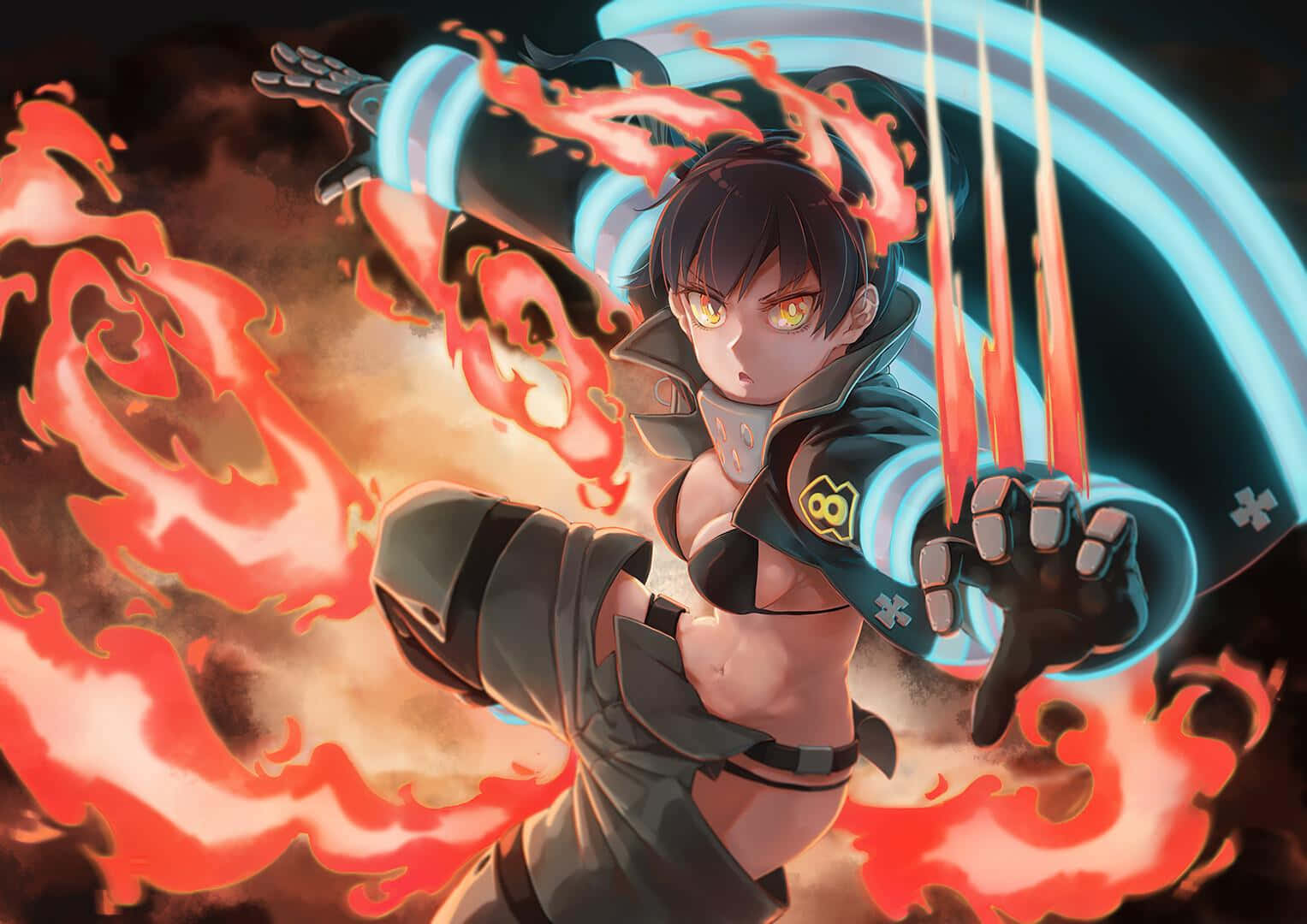 Tamaki Fire Force Scratch Wallpaper