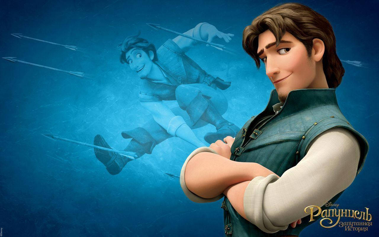 Tangled Flynn In Green Vest Wallpaper