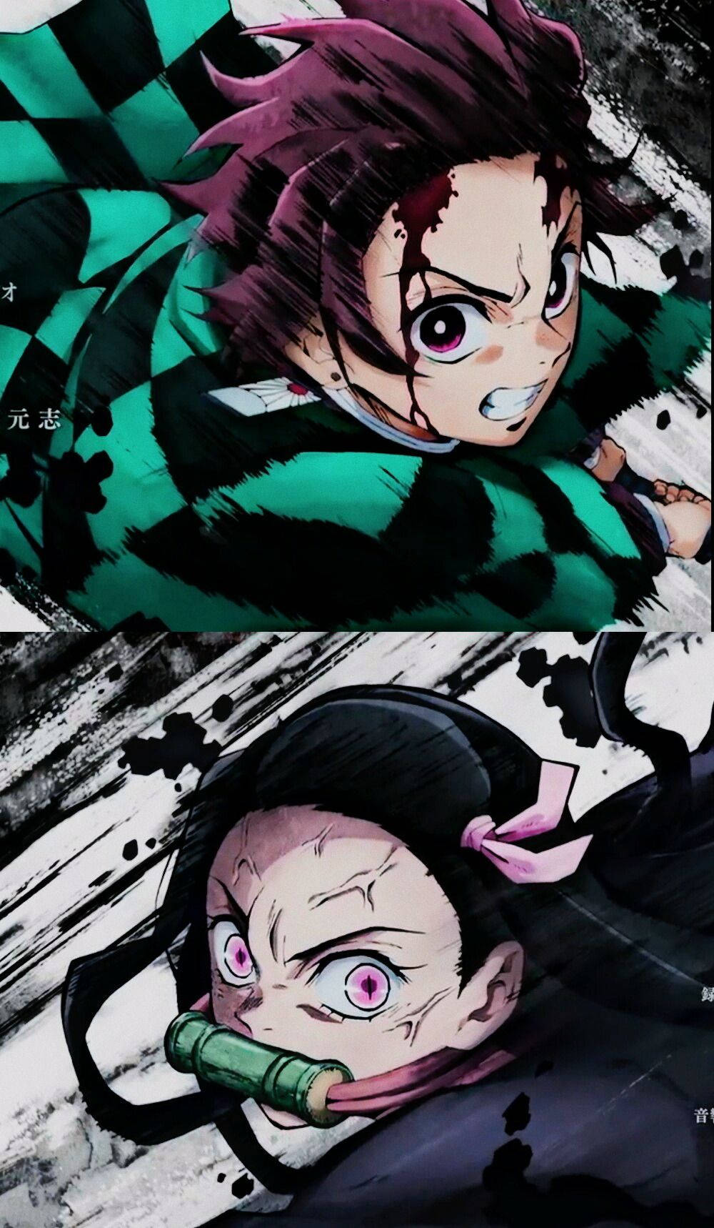 Tanjiro And Nezuko Kamado From Kimetsu No Yaiba Wallpaper