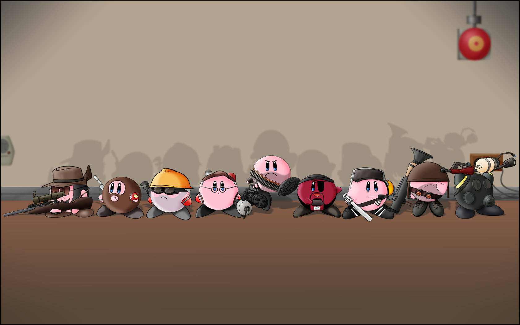 Team Fortress 2 Kirby Fanart Wallpaper