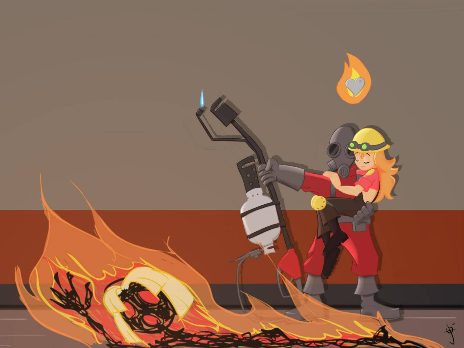 Team Fortress 2 Love Fanart Wallpaper