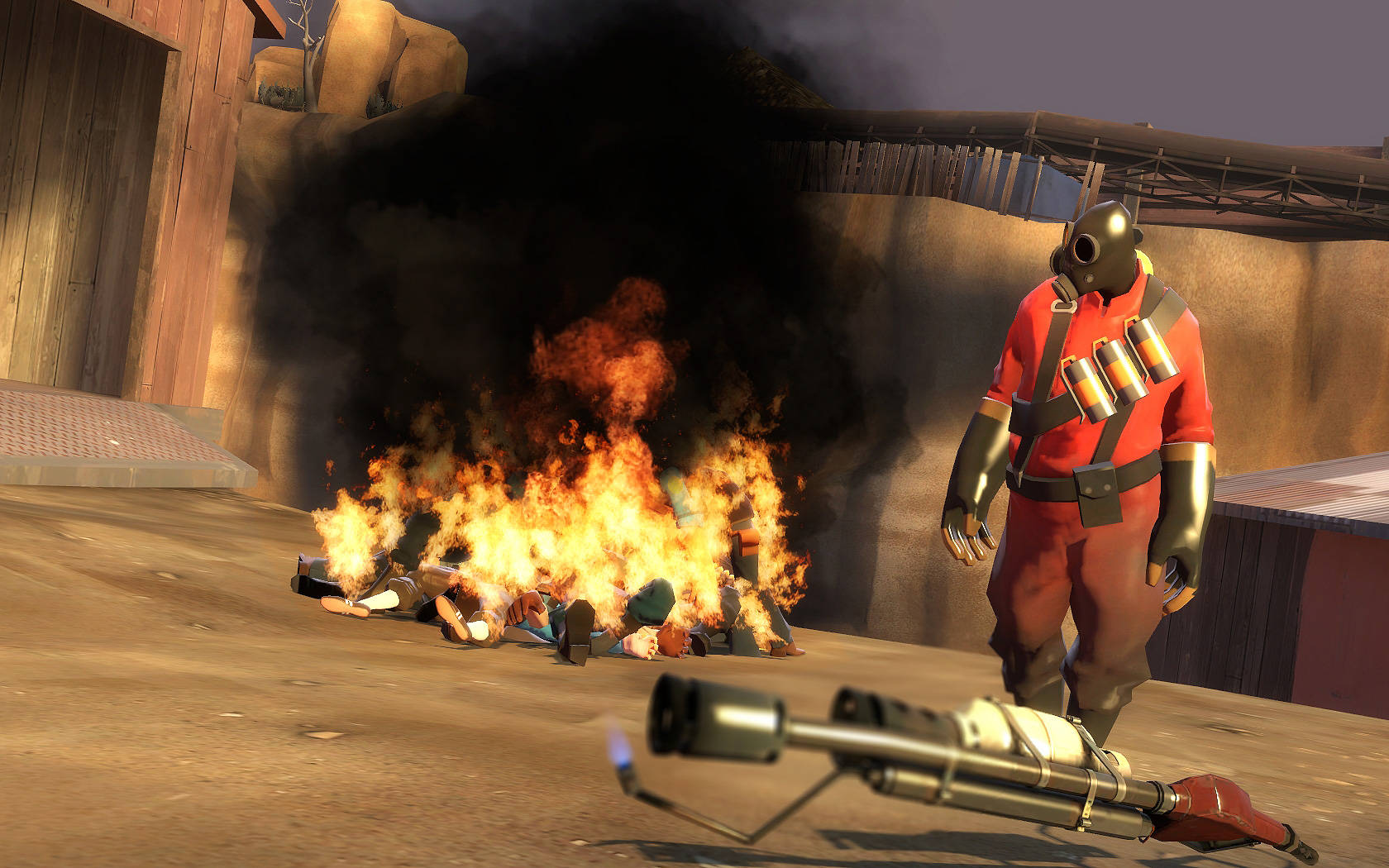 Team Fortress 2 Pyro Poster Wallpaper