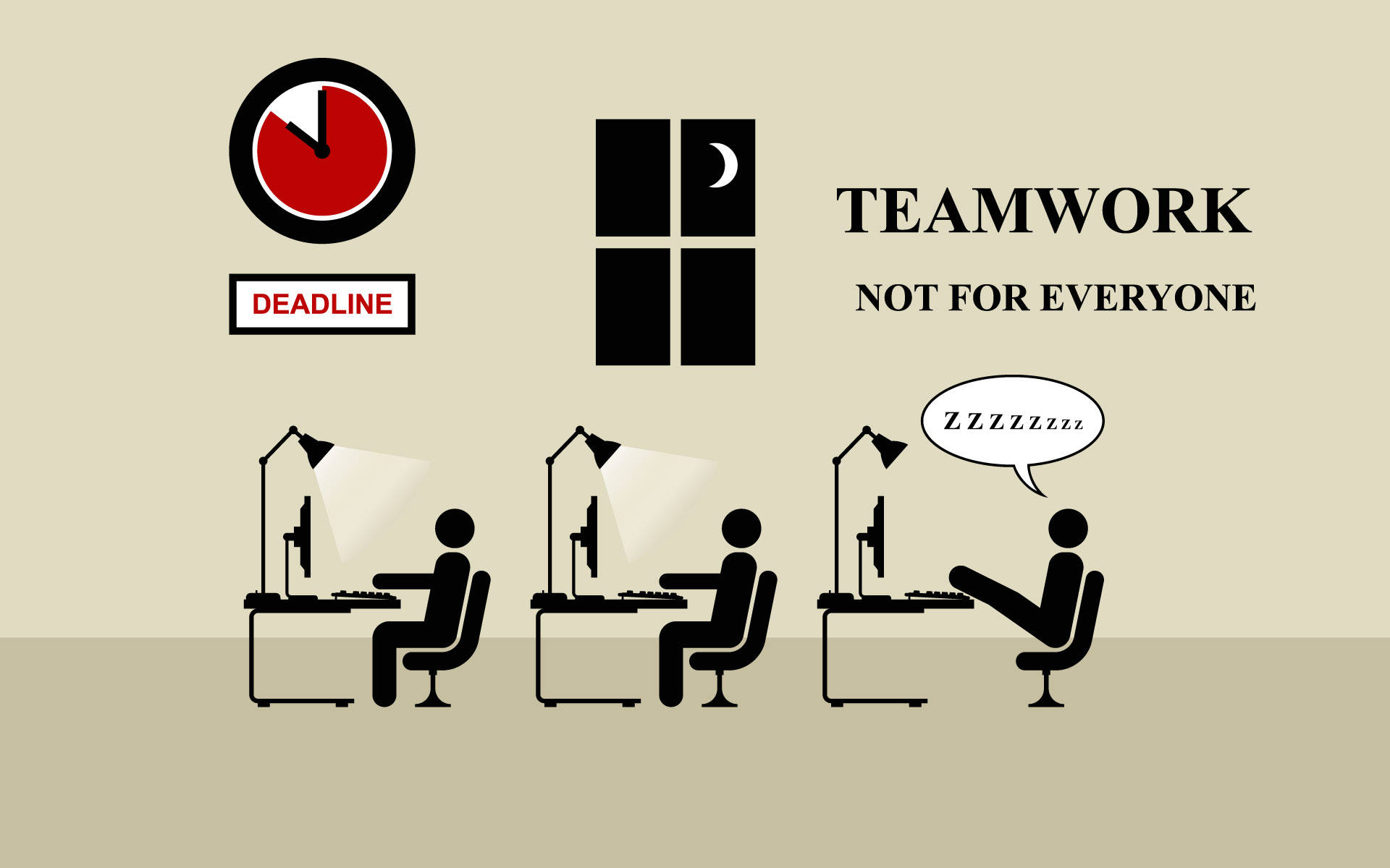 Team Working On Deadline Wallpaper