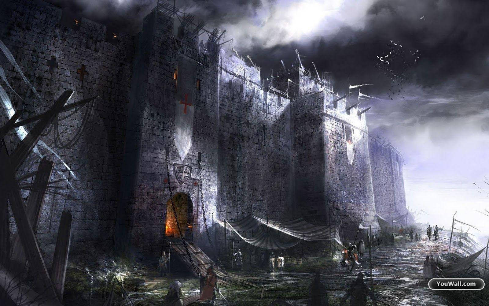 Templars Stronghold At Night Wallpaper