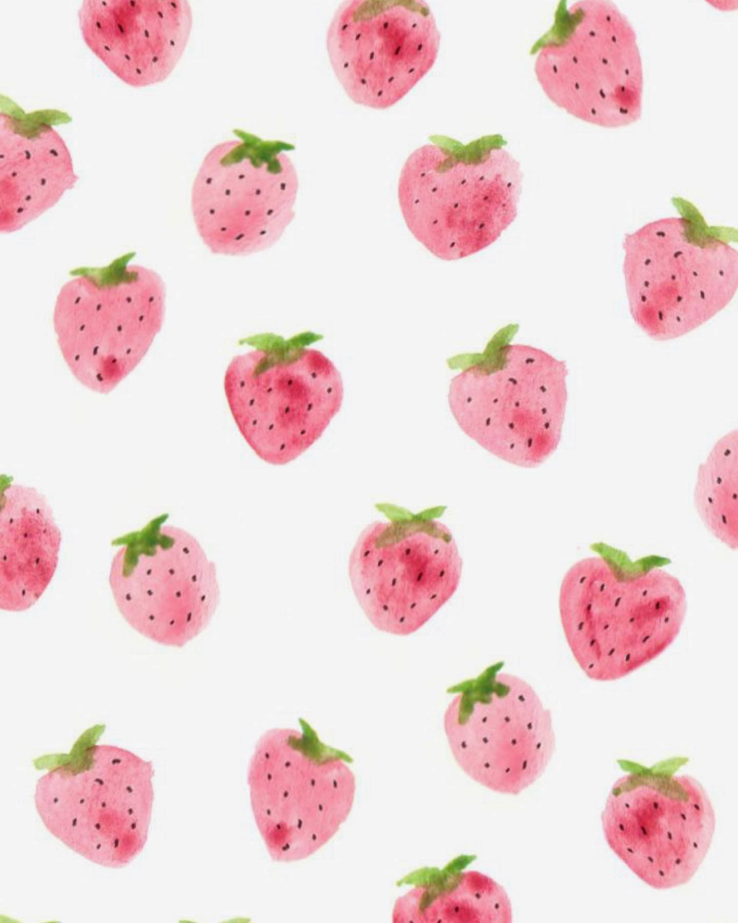 Tempting And Refreshing Strawberry Aesthetic Wallpaper