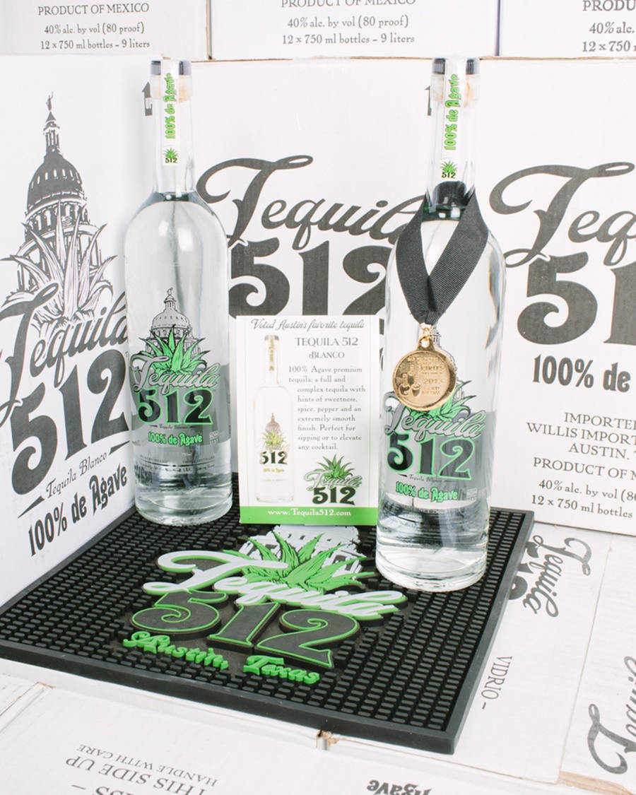 Tequila 512 Blanco Clear Bottle Wallpaper