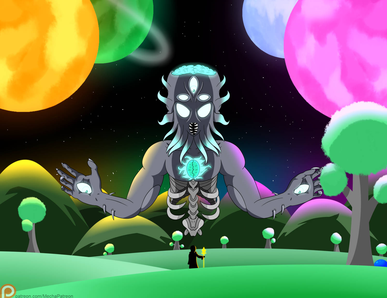 Terraria Moon Lord Fantasy World Wallpaper