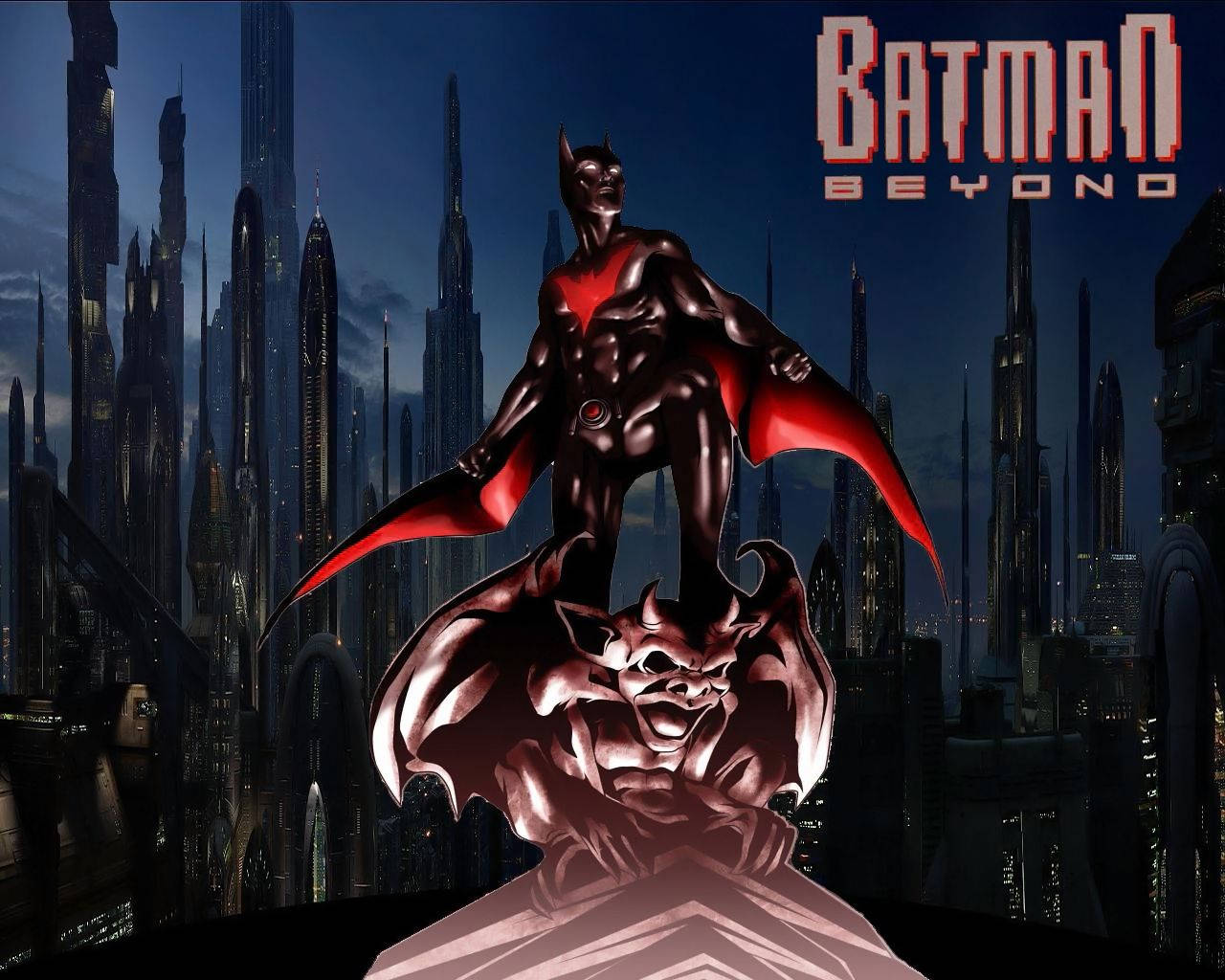 Terry Mcginnis, The New Batman Beyond, Stands Watch In The Abandoned Arkham Asylum. Wallpaper