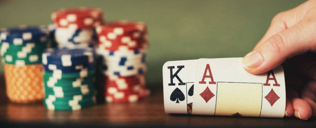 Texas Hold'em Player Peeking Wallpaper