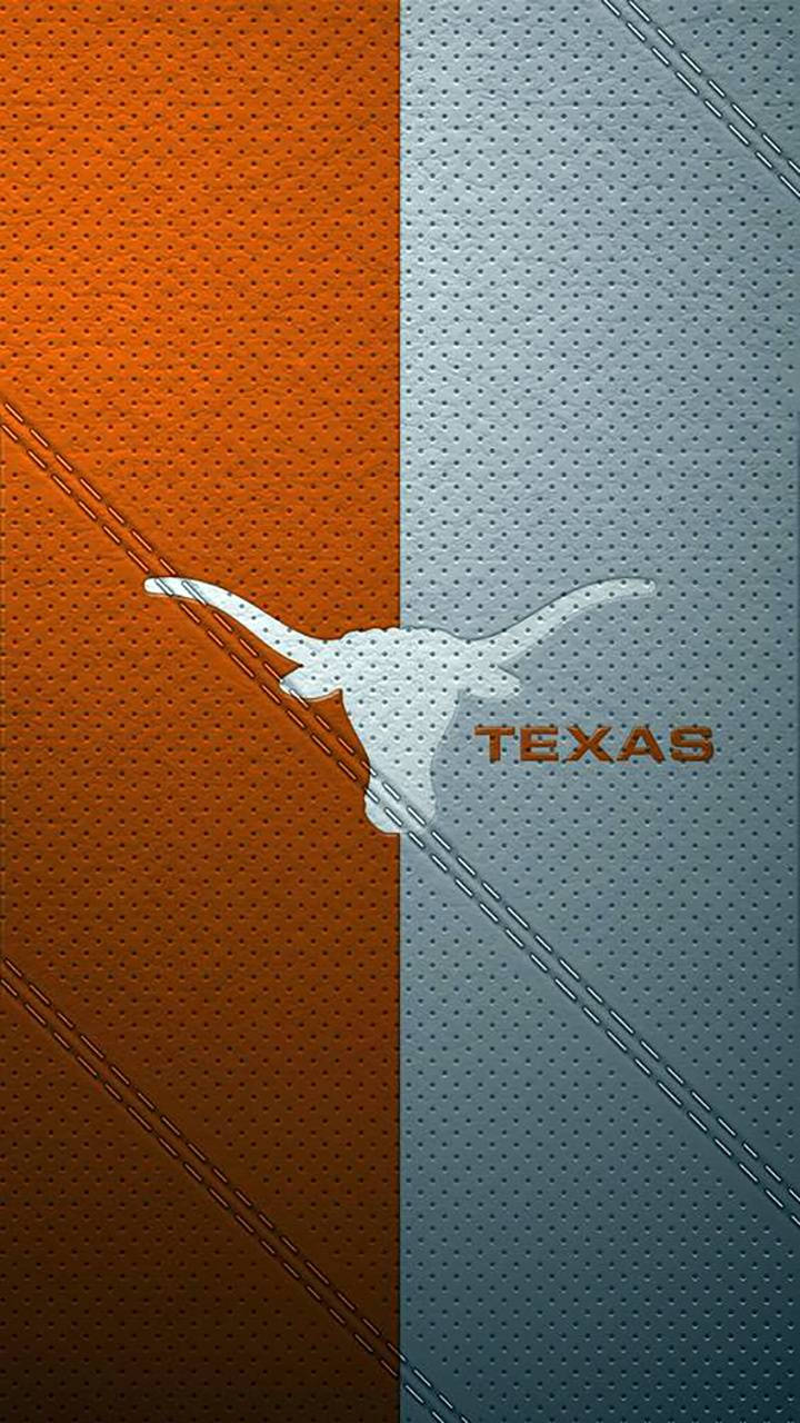 Texas Longhorn Orange And White Wallpaper