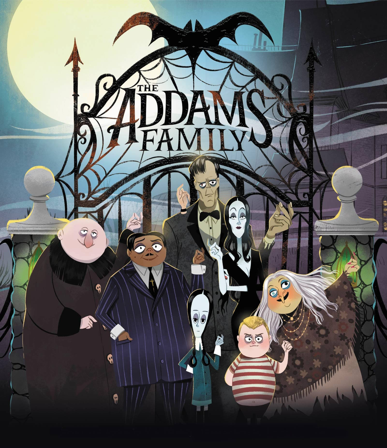 The Addams Family Cartoon Illustration Wallpaper