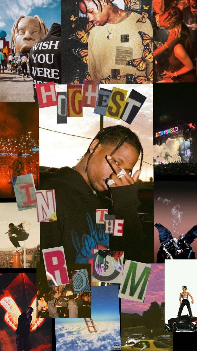 The Aesthetic Of Legendary Rapper Travis Scott Wallpaper