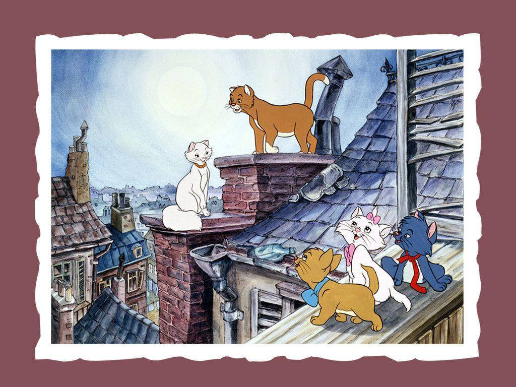 The Aristocats Moonlight Wallpaper