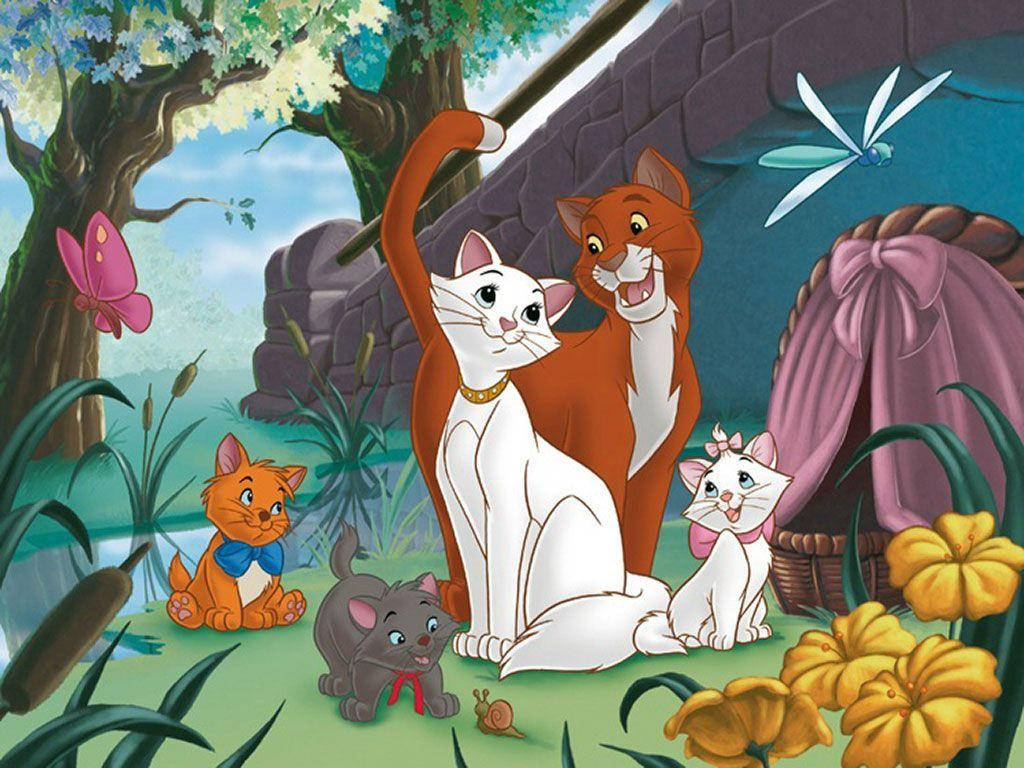 The Aristocats Under The Bridge Wallpaper