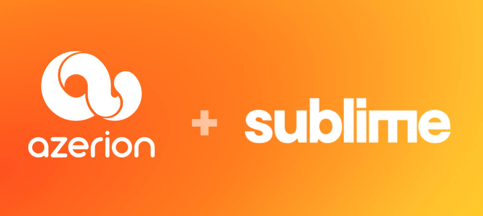 The Azerion And Sublime Logo Over A Vibrant Orange Background. Wallpaper