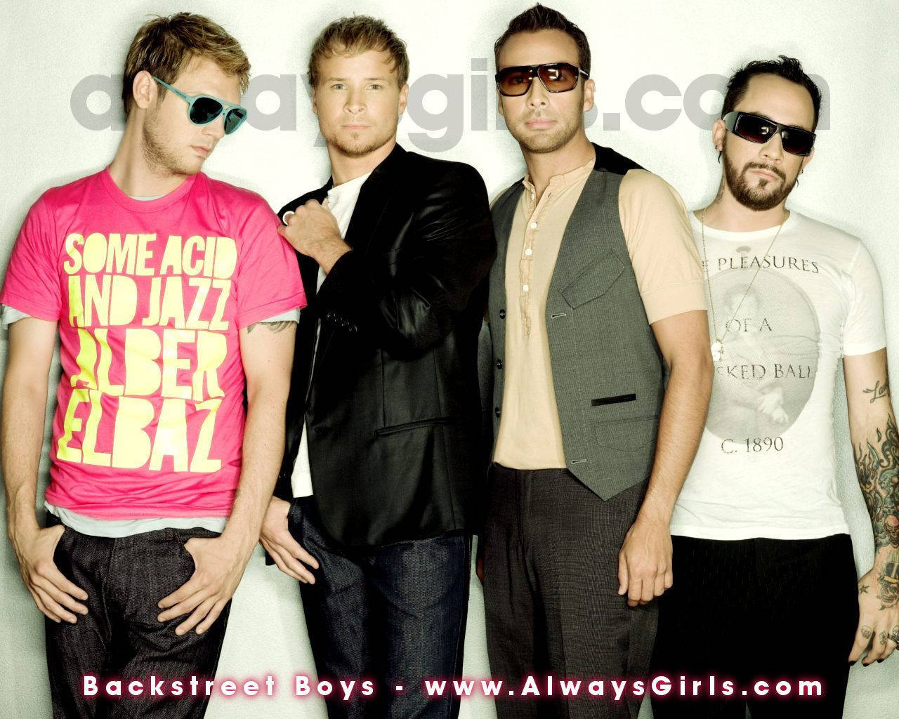The Backstreet Boys On Stage, Looking Cool In Their Sunglasses! Wallpaper
