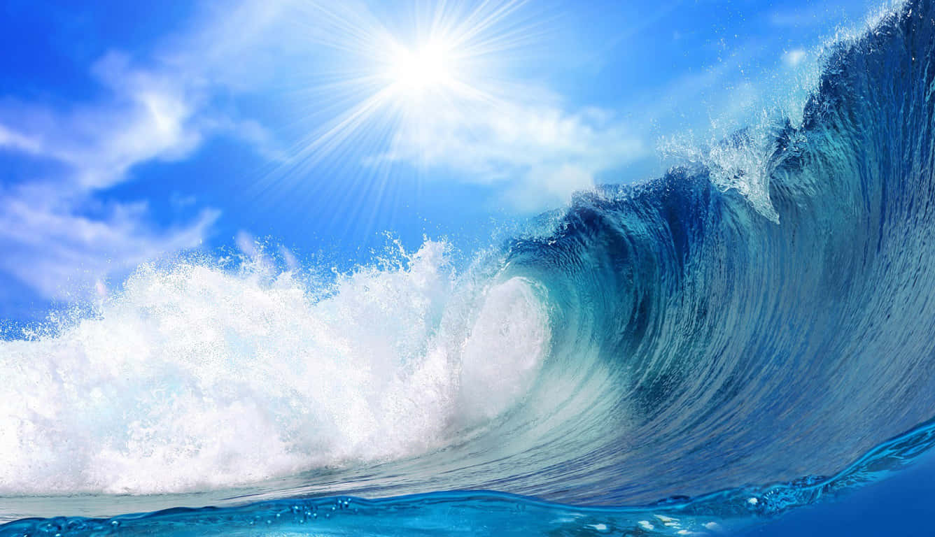 “the Beauty Of Nature At Pretty Ocean” Wallpaper
