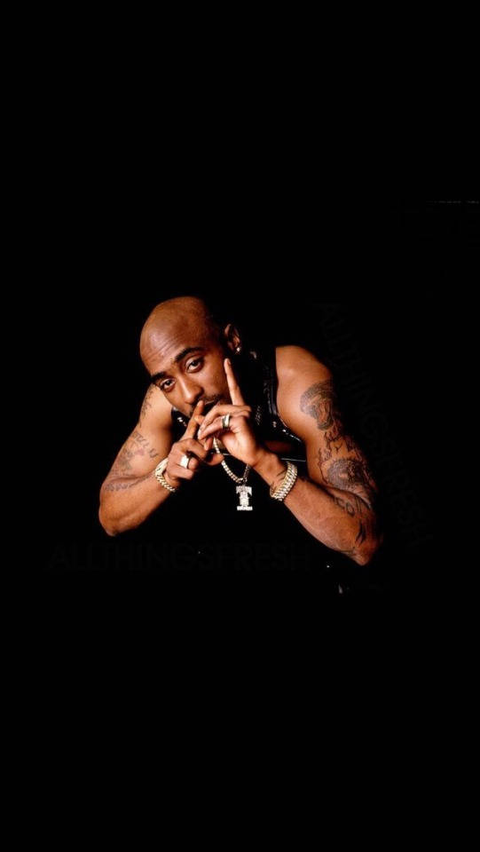 The Enigmatic 2pac In Black And White Wallpaper