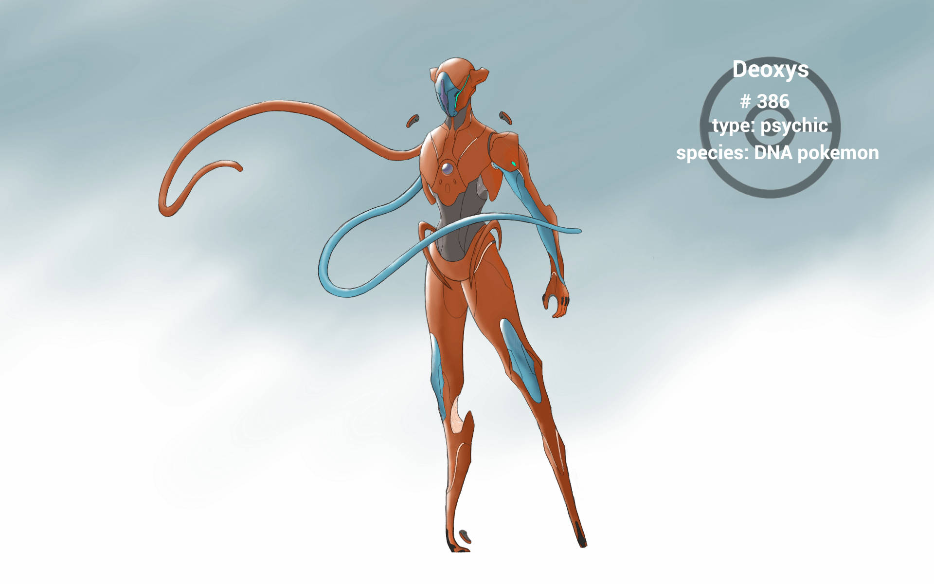 The Enigmatic Powerhouse - Deoxys Pokemon Fanart Wallpaper