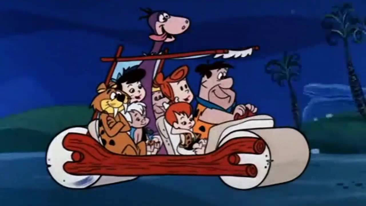 The Flintstones Night Car Wallpaper