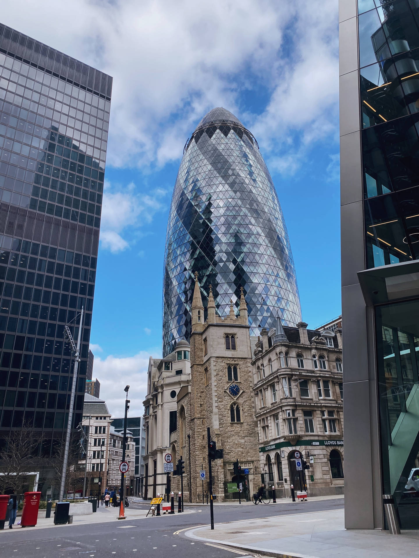 The Gherkin From Across Wallpaper