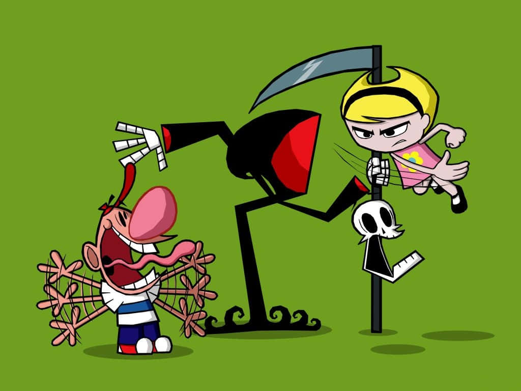 The Grim Adventures Of Billy And Mandy - Whacky And Spooky Characters Wallpaper