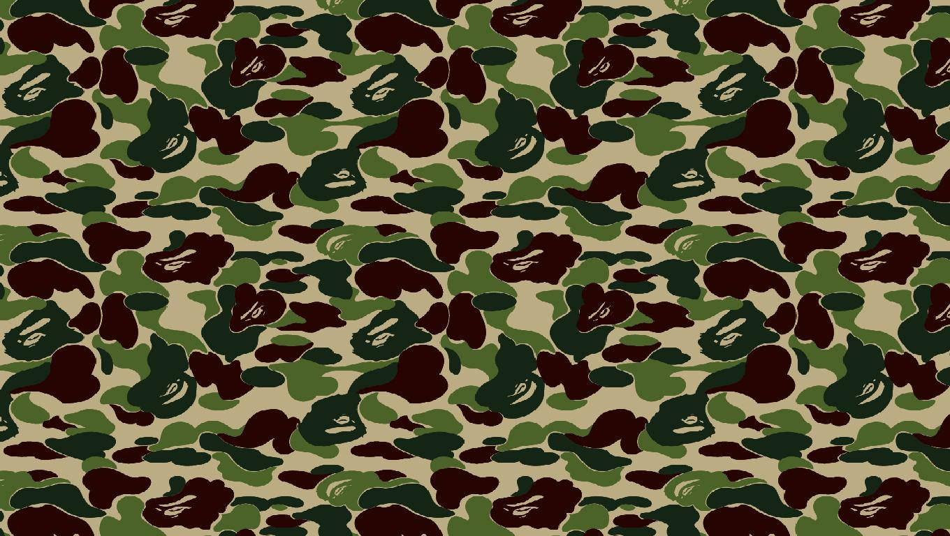 The Iconic Bape Green Camo Never Goes Out Of Style Wallpaper