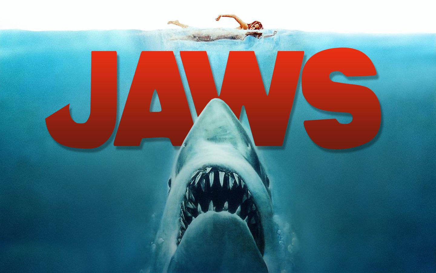 The Iconic Logo Of Steven Spielberg's 'jaws' Wallpaper