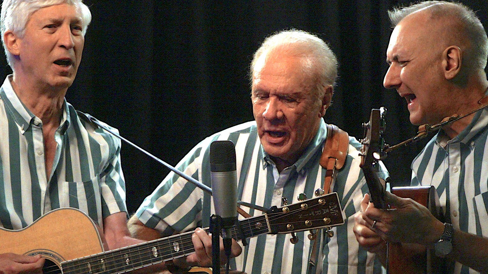 The Kingston Trio Expressive Performance Wallpaper