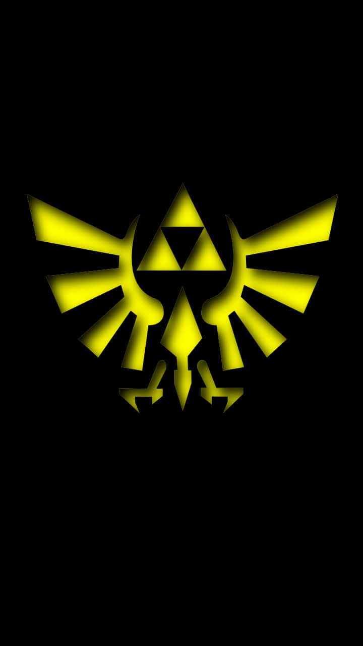 The Legend Of Zelda Logo On A Black Background Wallpaper