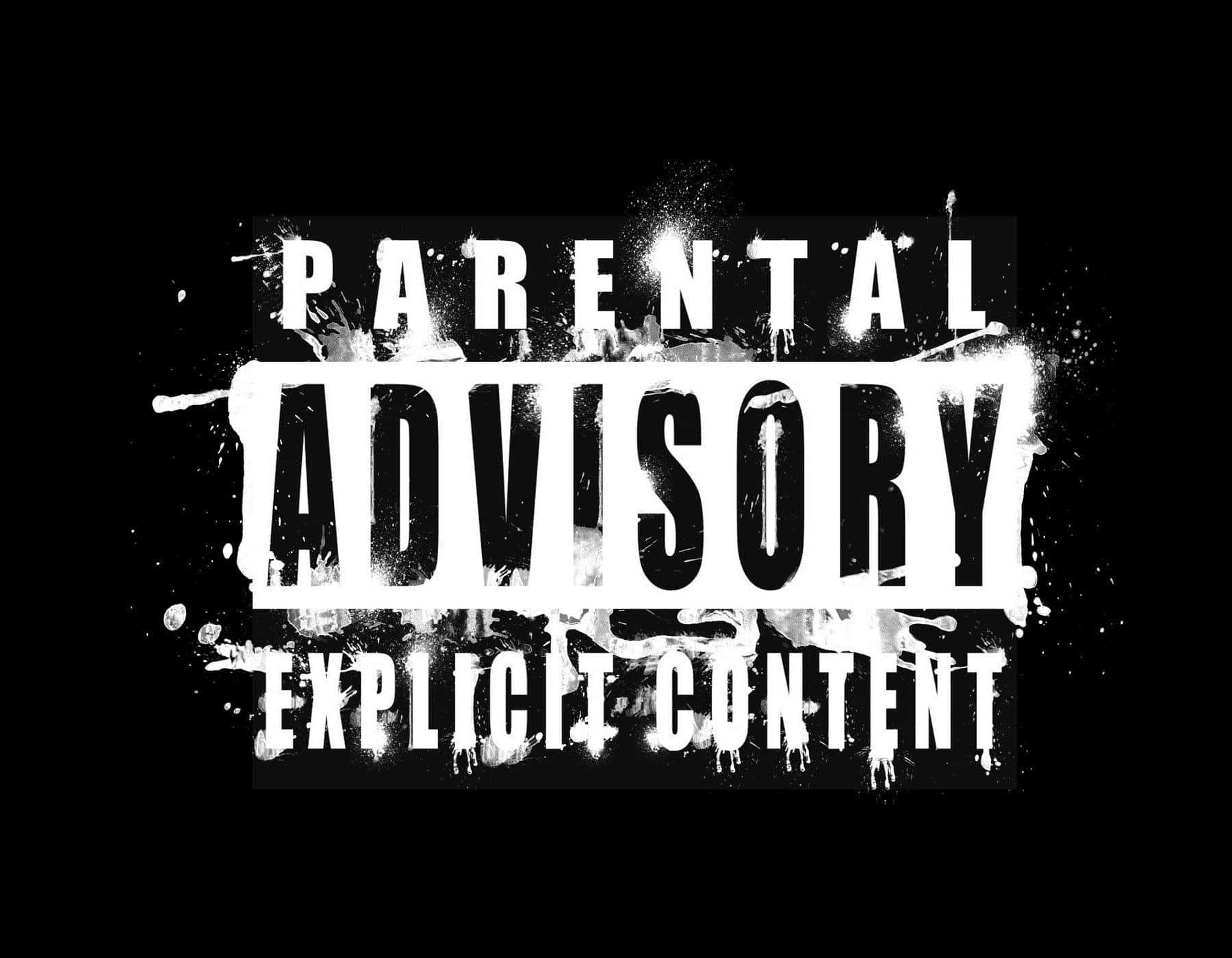 The Logo For Parental Advisory On A Black Background Wallpaper