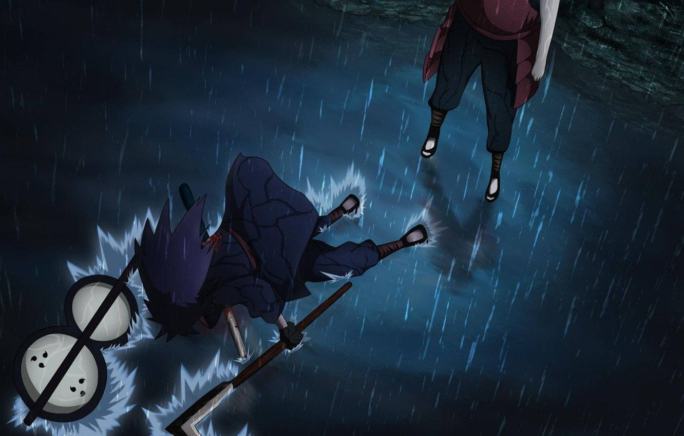 The Mighty Madara Uchiha Shatters Clouds With His Incredible Sharingan Power Wallpaper