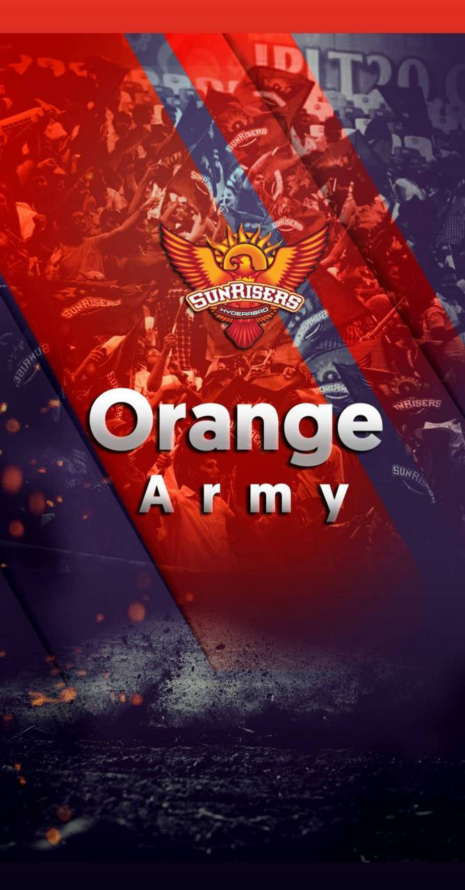 The Orange Army Rises - Sunrisers Hyderabad Poster Wallpaper