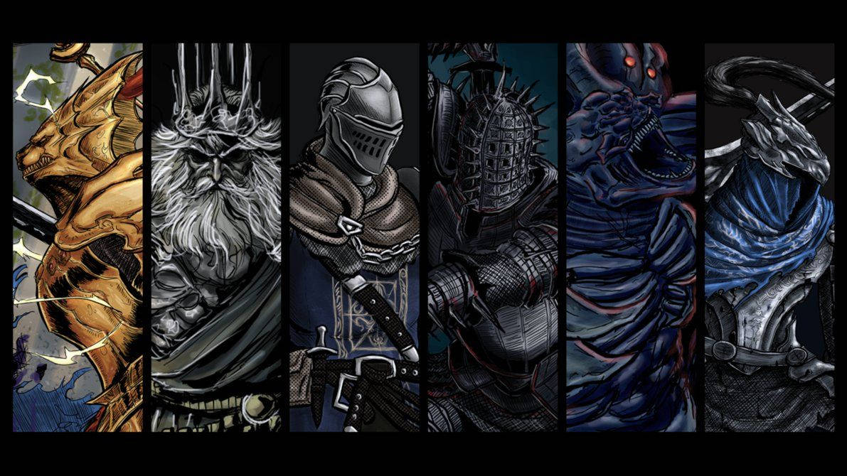 The Protagonist And Antagonist Clash In Dark Souls Wallpaper