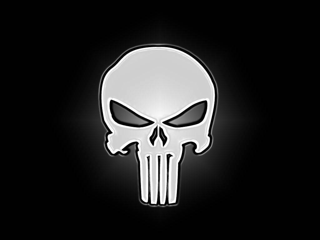 The Punisher's Skull Symbol Of Justice Wallpaper