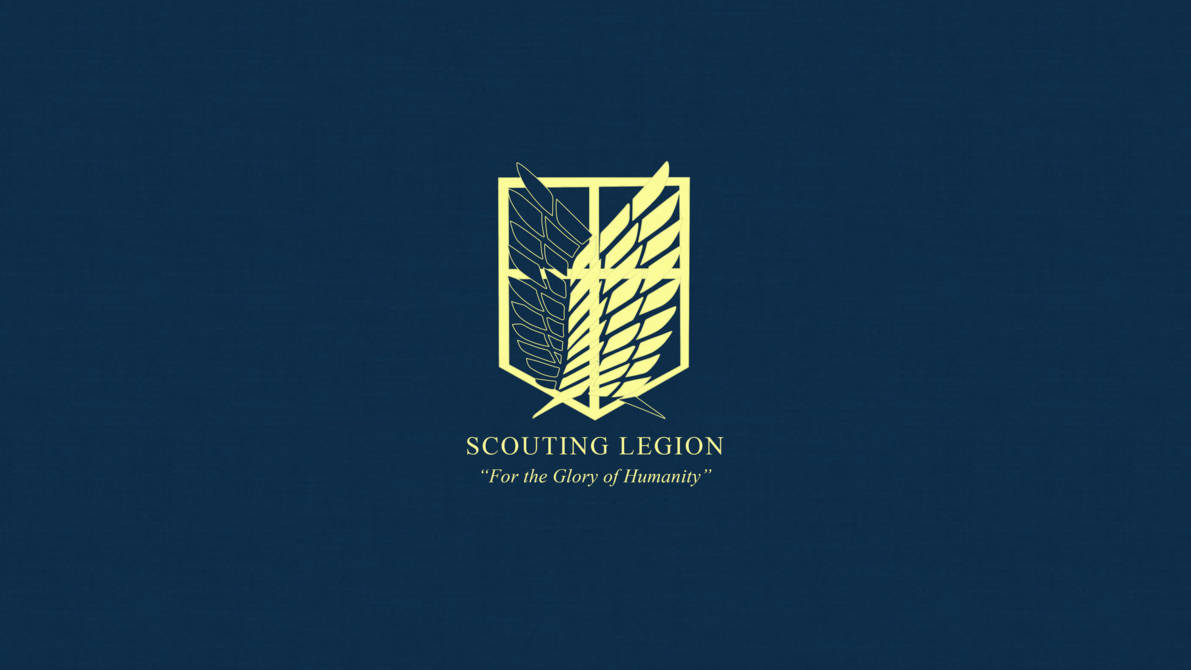 The Scouting Legion Crest Of Attack On Titan Wallpaper