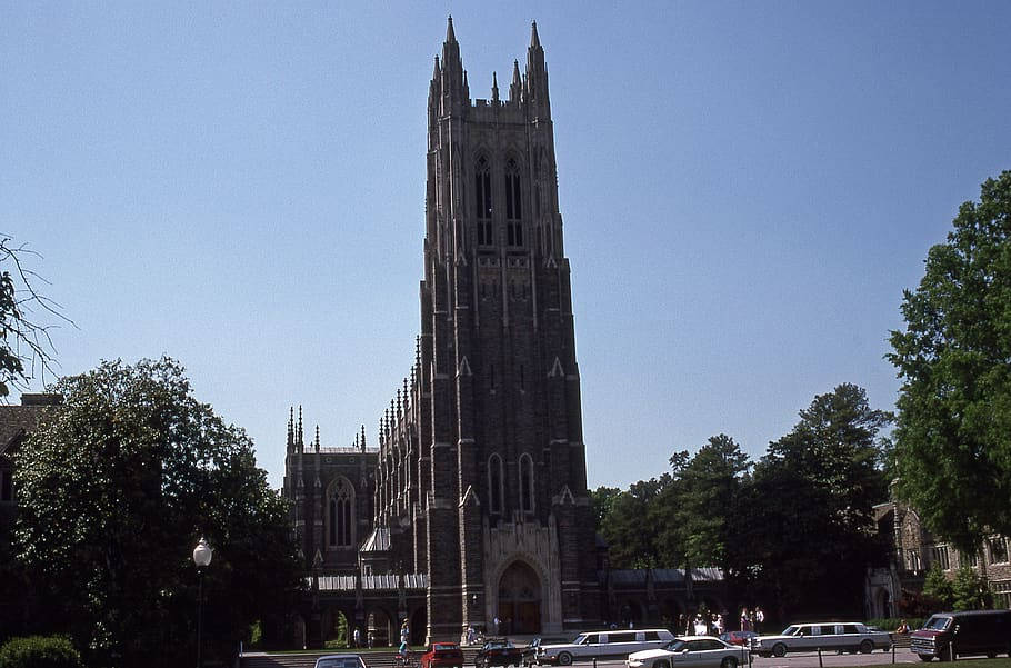 The Sharp Towers Of Duke Chapel In Durham Wallpaper