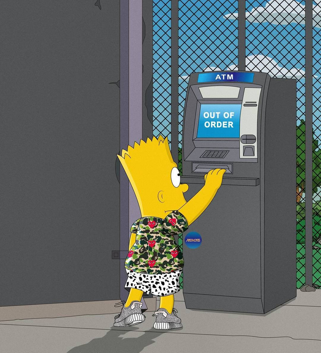 The Simpsons - Atm Machine Wallpaper