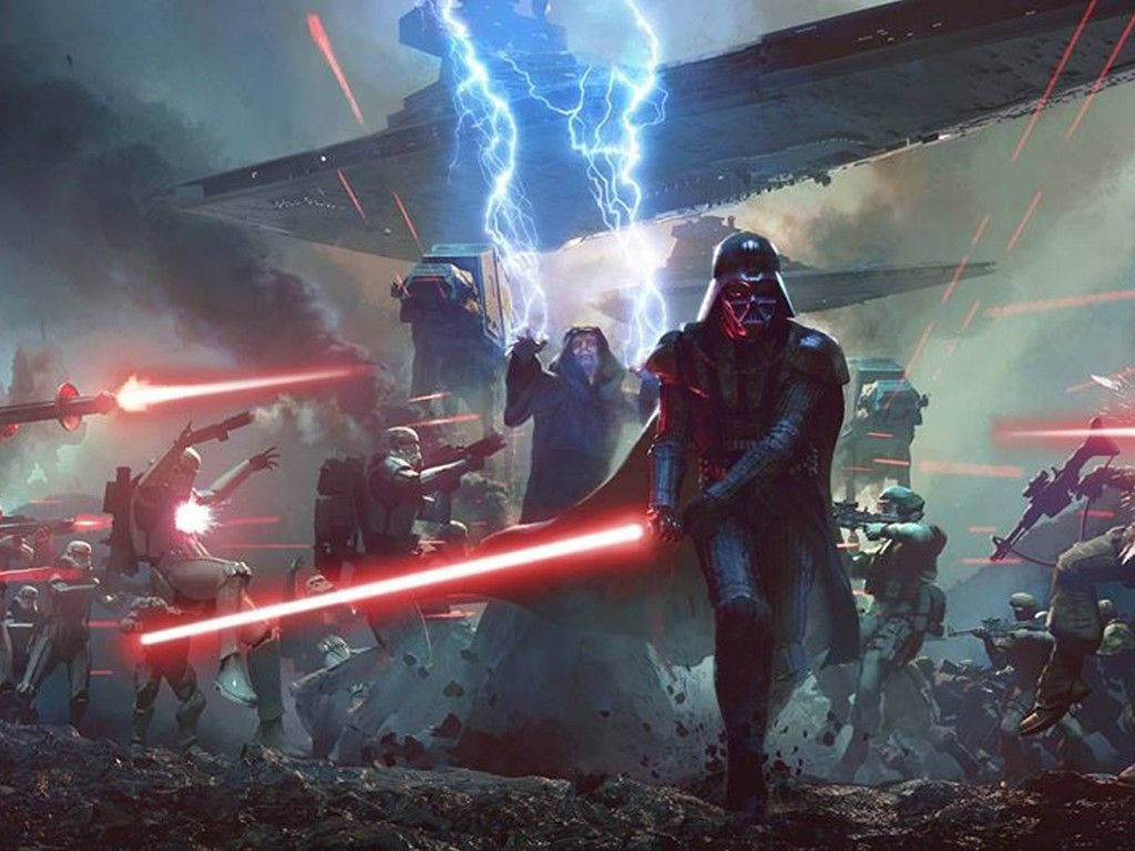 The Sith Vs. The Jedi - Two Sith Lords On The Battlefield Wallpaper