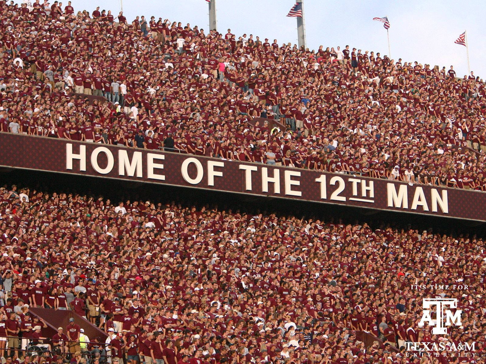 The Spirit Of Aggieland: Texas A&m's 12th Man Statue Wallpaper