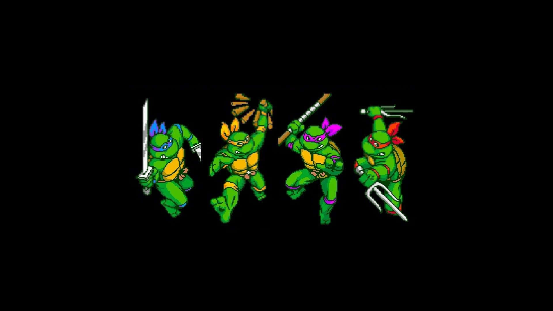 The Teenage Mutant Ninja Turtles In Action Wallpaper