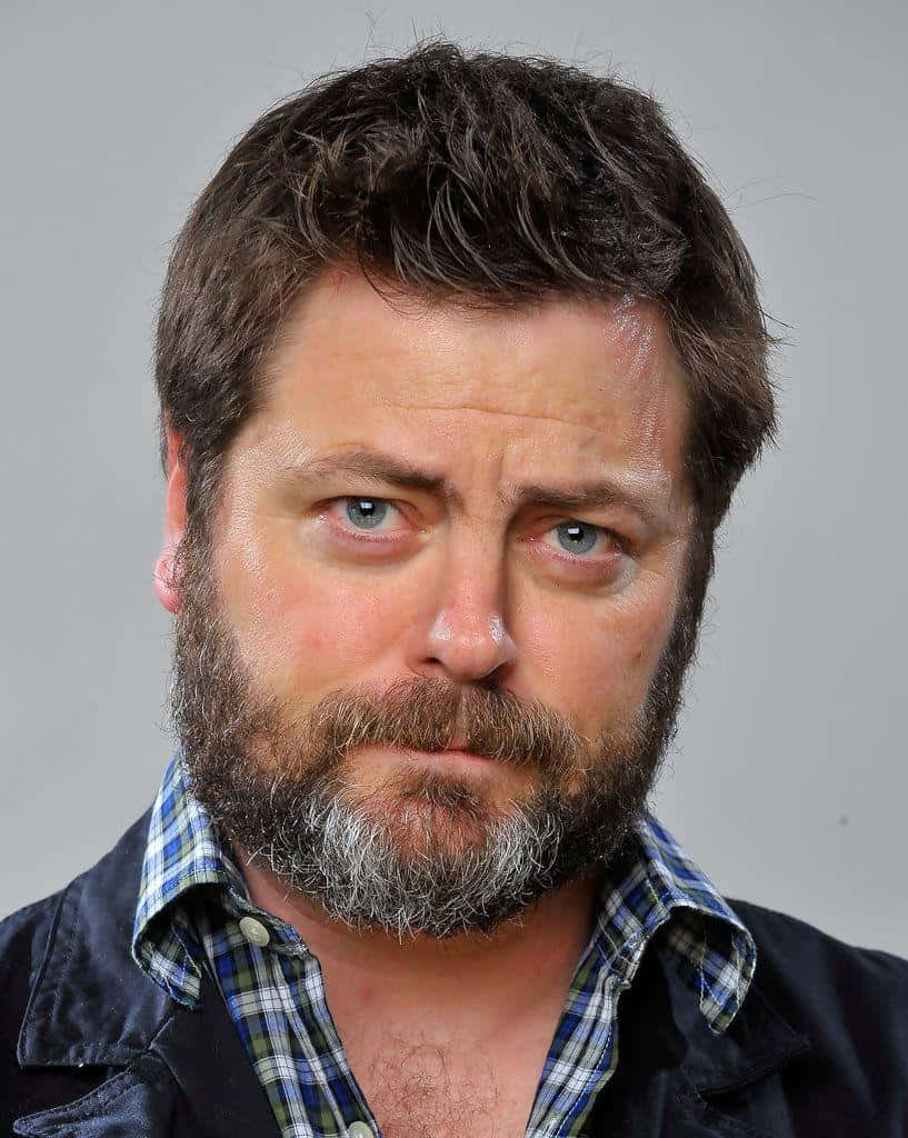 The Unforgettable Nick Offerman, Charming In His Signature Style Wallpaper