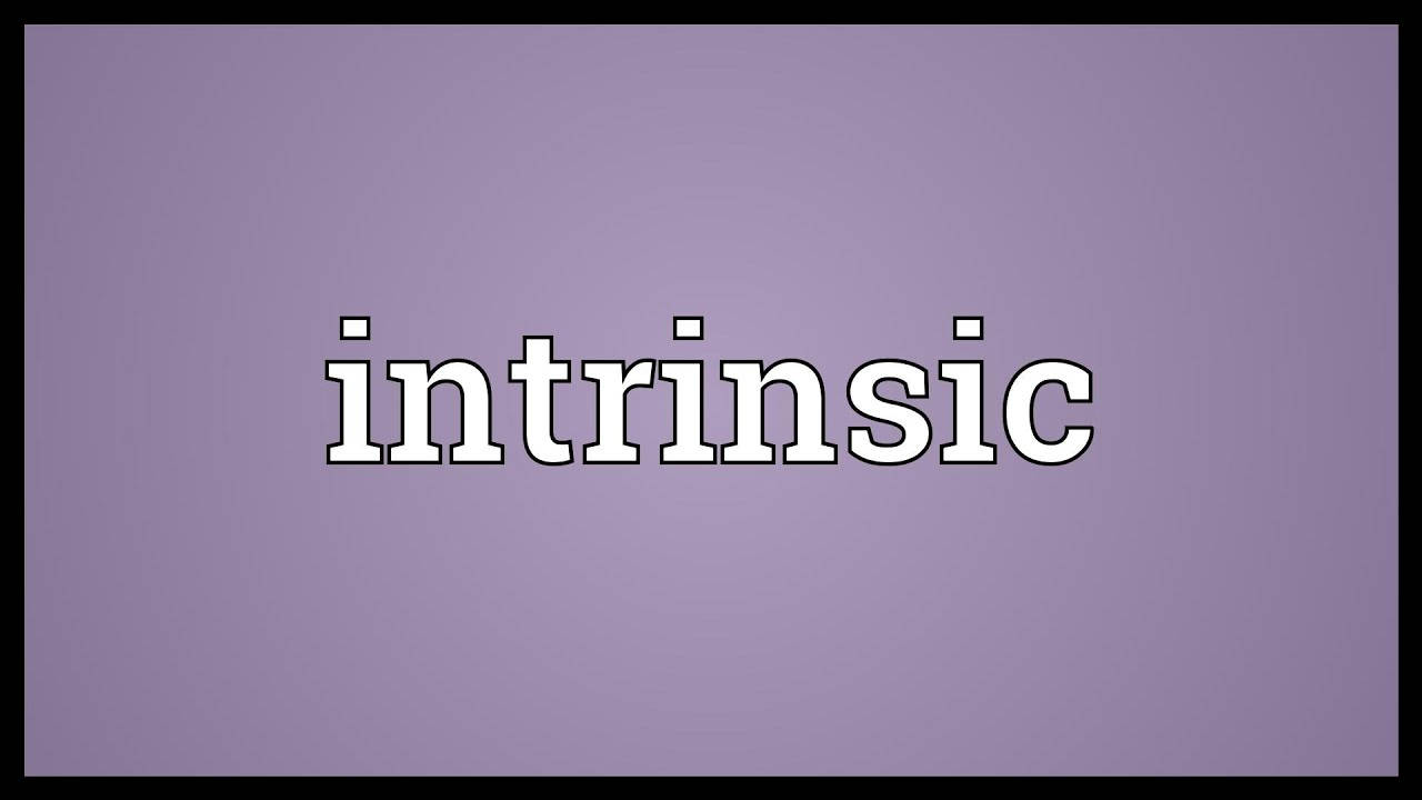 The Word Intrinsic On Purple Wallpaper