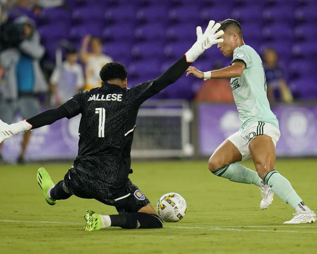 Thiago Almada Against Goalkeeper Pedro Gallese Wallpaper