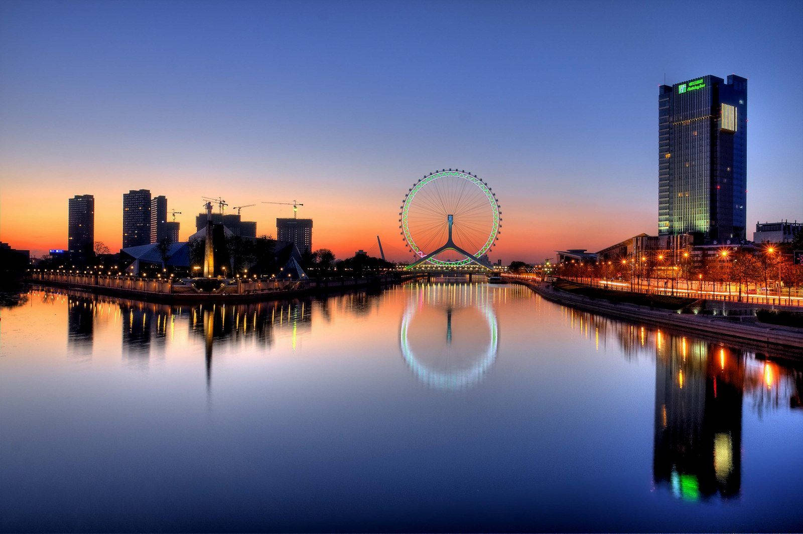 Tianjin Eye Sunset Wallpaper