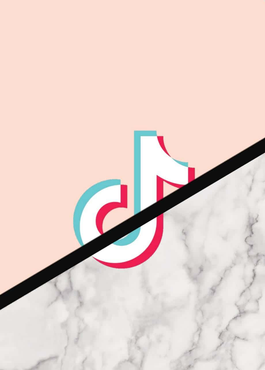 Tiktok Logo On A Marble Background Wallpaper