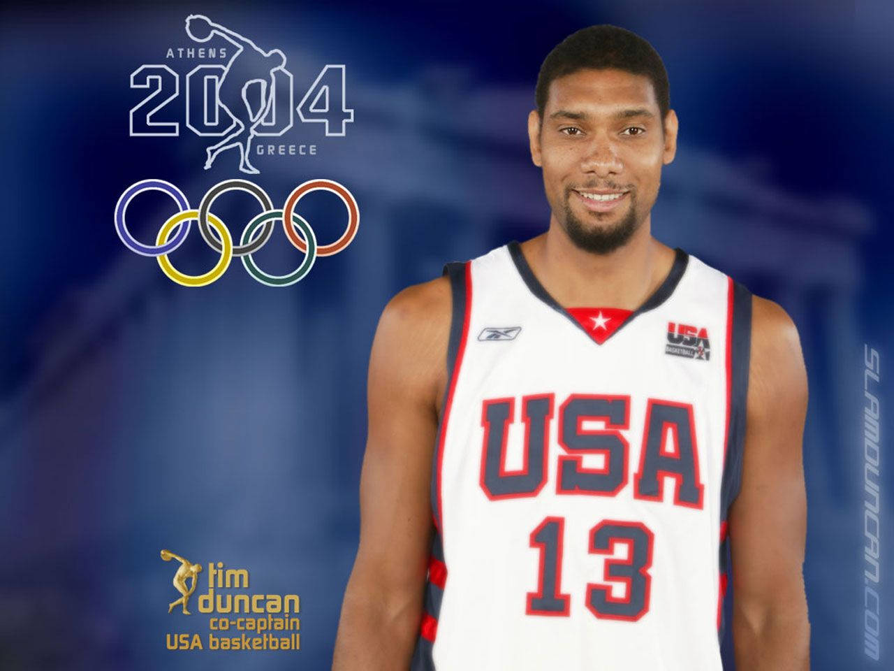 Tim Duncan 2004 Olympics Wallpaper