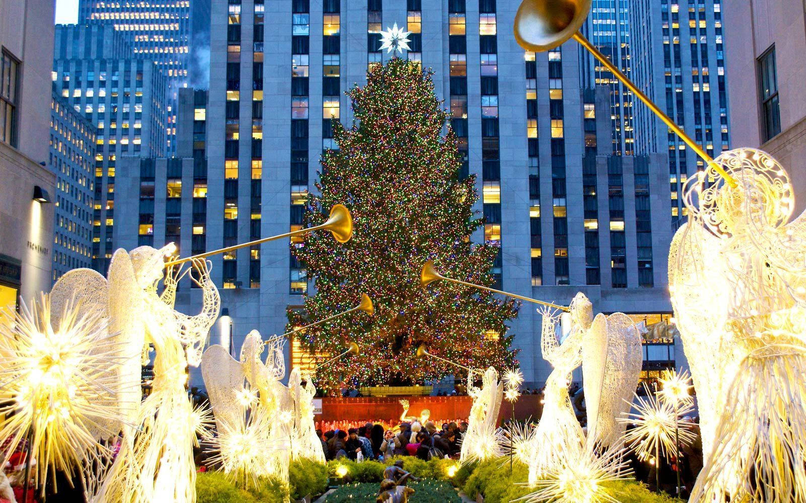 Times Square Rockefeller Plaza Wallpaper