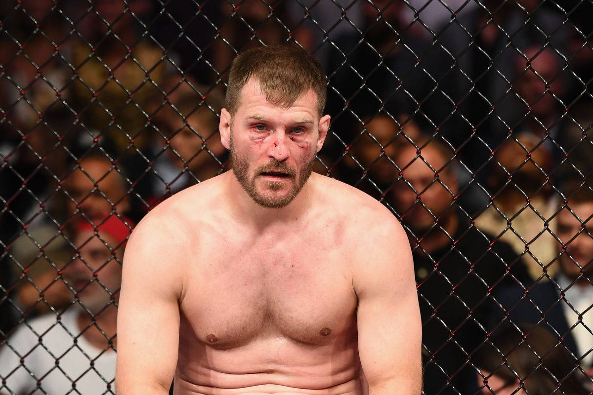 Tired Stipe Miocic Sitting Wallpaper